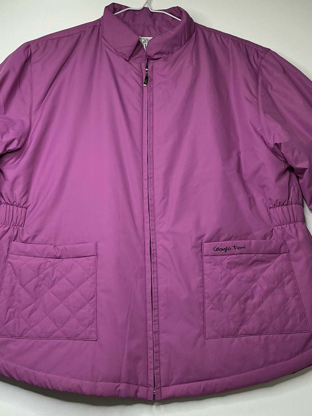 Giorgio Ferri Quilted Pocket Lightweight Jacket - Magenta preowned